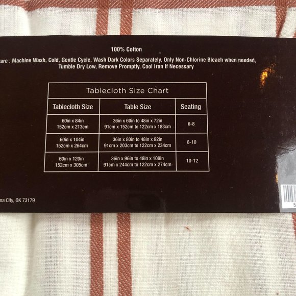 Robert Stanley ➖Tablecloth 60x104 inch Fall Plaid ▪️Any Occasion - Picture 8 of 12